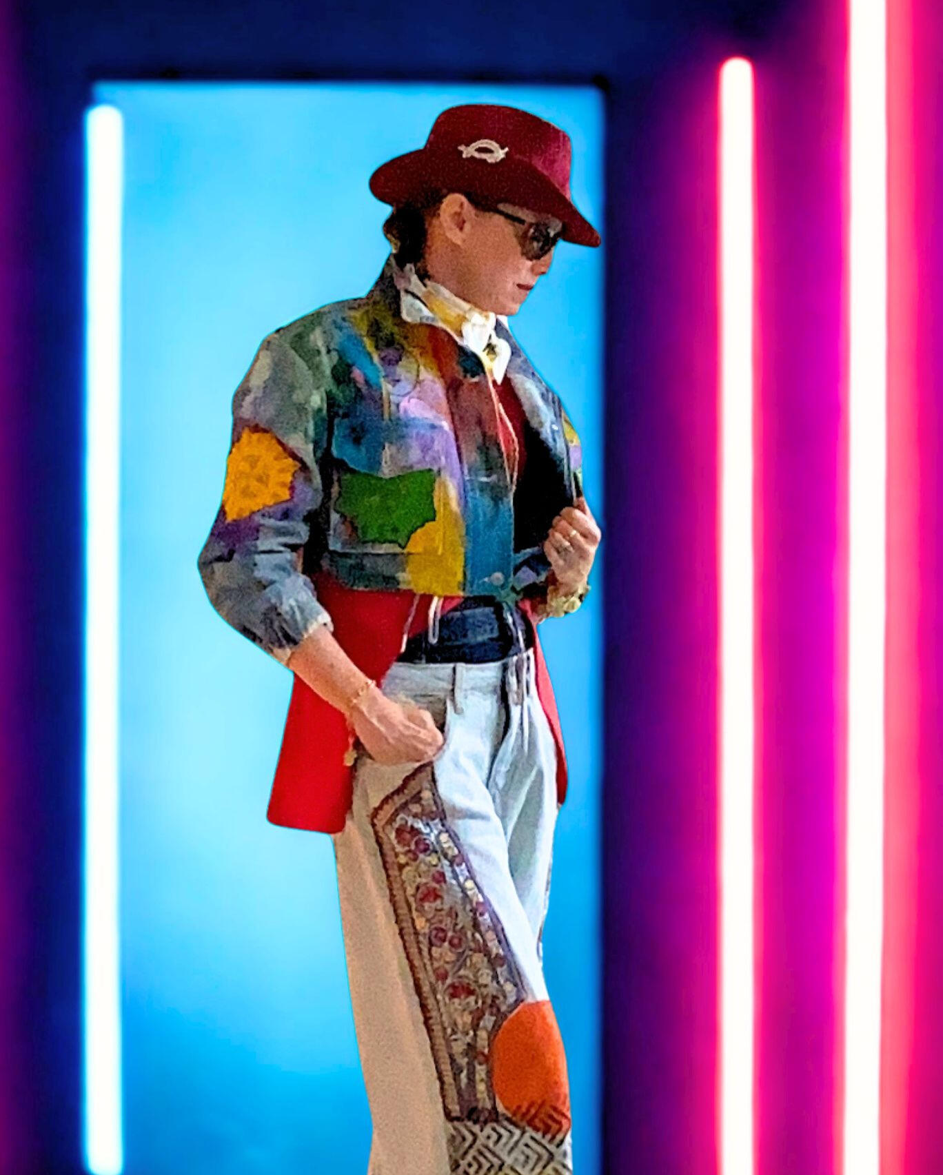 Painted Dennin Jacket and Pants