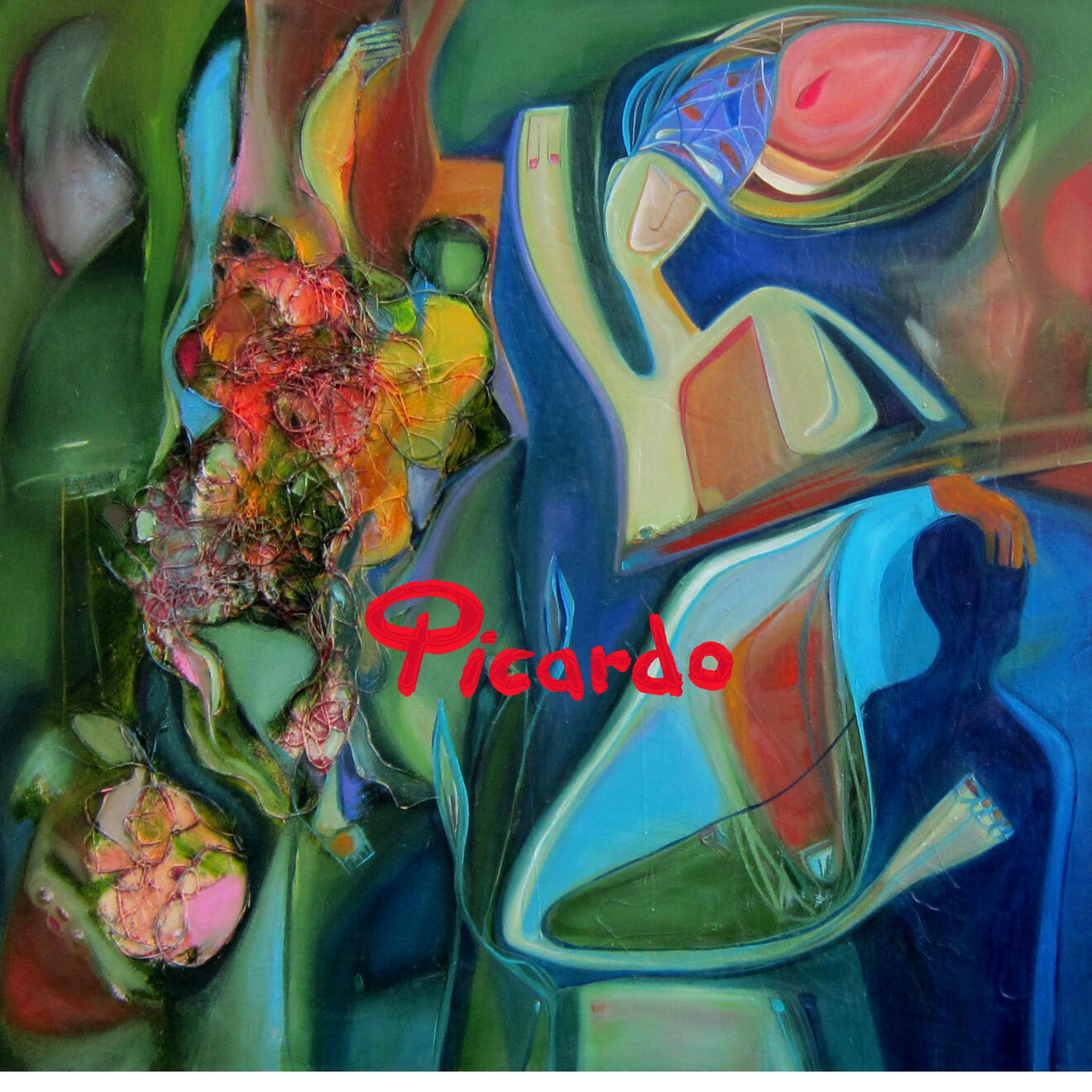 Mixed media and found object in canvas